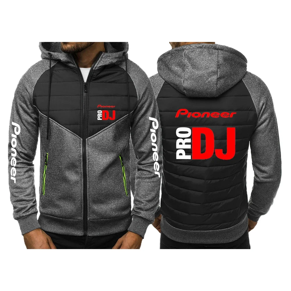 2024 Spring Autum Mens DJ Pioneer PRO Logo Print Comfortable Waterproof Long Sleeve Loose Warm High Quality Cotton Hooded Jacket