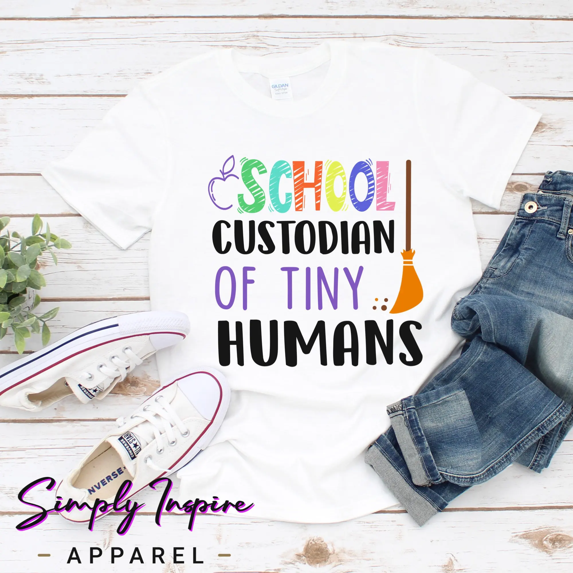 School Custodian T Shirt Janitor Of Tiny Humans Sweat