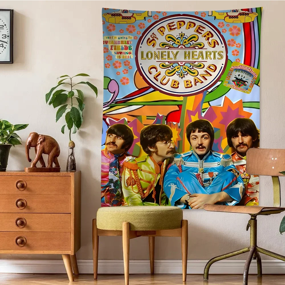 T-The-B-Beatles Rock Band Printed Large Wall Tapestry Hanging Tarot Hippie Wall Rugs Dorm Home Decor