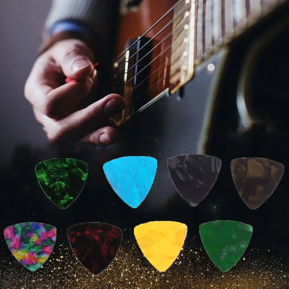 

10pcs 0.46mm Antislip Instruments Plectrum Guitar Pick Celluloid Guitar Accessories