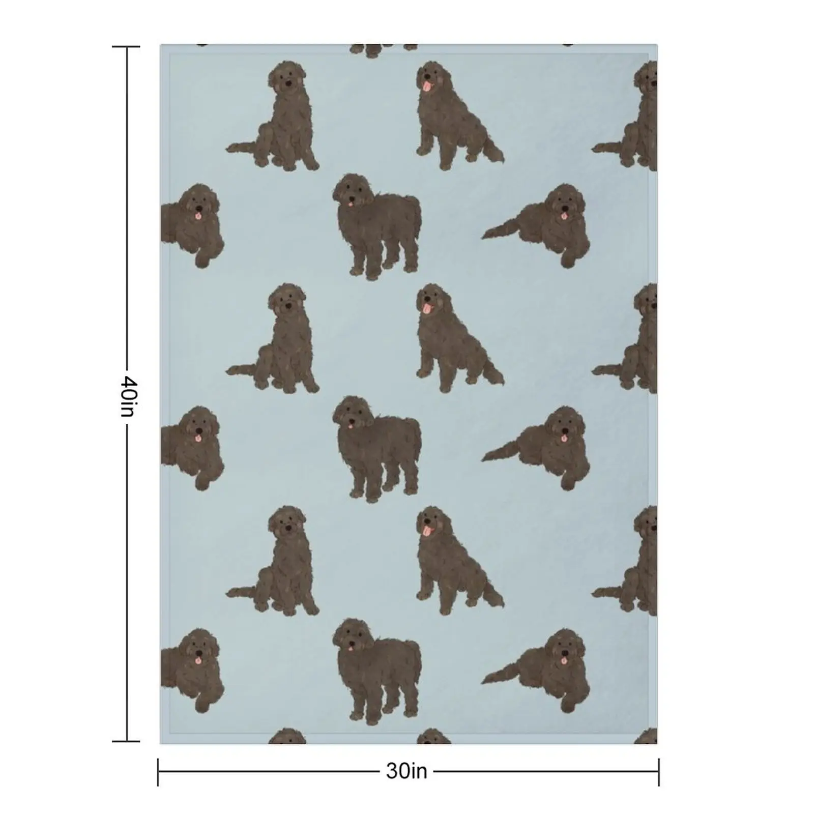 Labradoodle Black Doodle Dog Throw Blanket Tourist manga Hairy for winter Soft Big Stuffeds Blankets