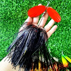 Swolfy 1pc 22cm 45g Spinner Bait Buzz Bait Topwater Metal Spoon Fishing Lure Head Bass Artificial Spinner Spoon Baits