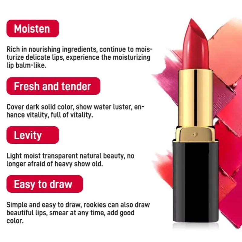 Carotene Lipstick moisturizing not easy to fall out of color non-stick cup durable warm color-changing lipstick makeup lipstick