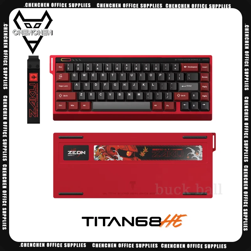 TITAN68HE PRO Mechanical Keyboard Aluminium Alloy Single Mode Wired Gaming Keyboard 0.125ms Low Latency Pc Accessories Custom