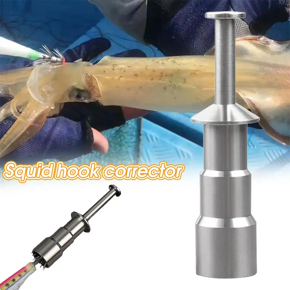 مصحح خطاف الحبار يمكن أن يستعيد خطاف الأخطبوط في خطاف إبرة معدات صيد سمك الشبوط أداة صيد السمك من الفولاذ المقاوم للصدأ #1