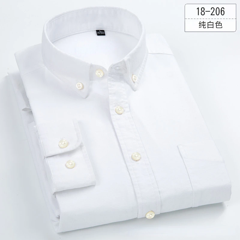 Camisa de manga larga 100 de algodón para hombre, Camisa a rayas a cuadros de Color sólido, informal, de ocio, nueva