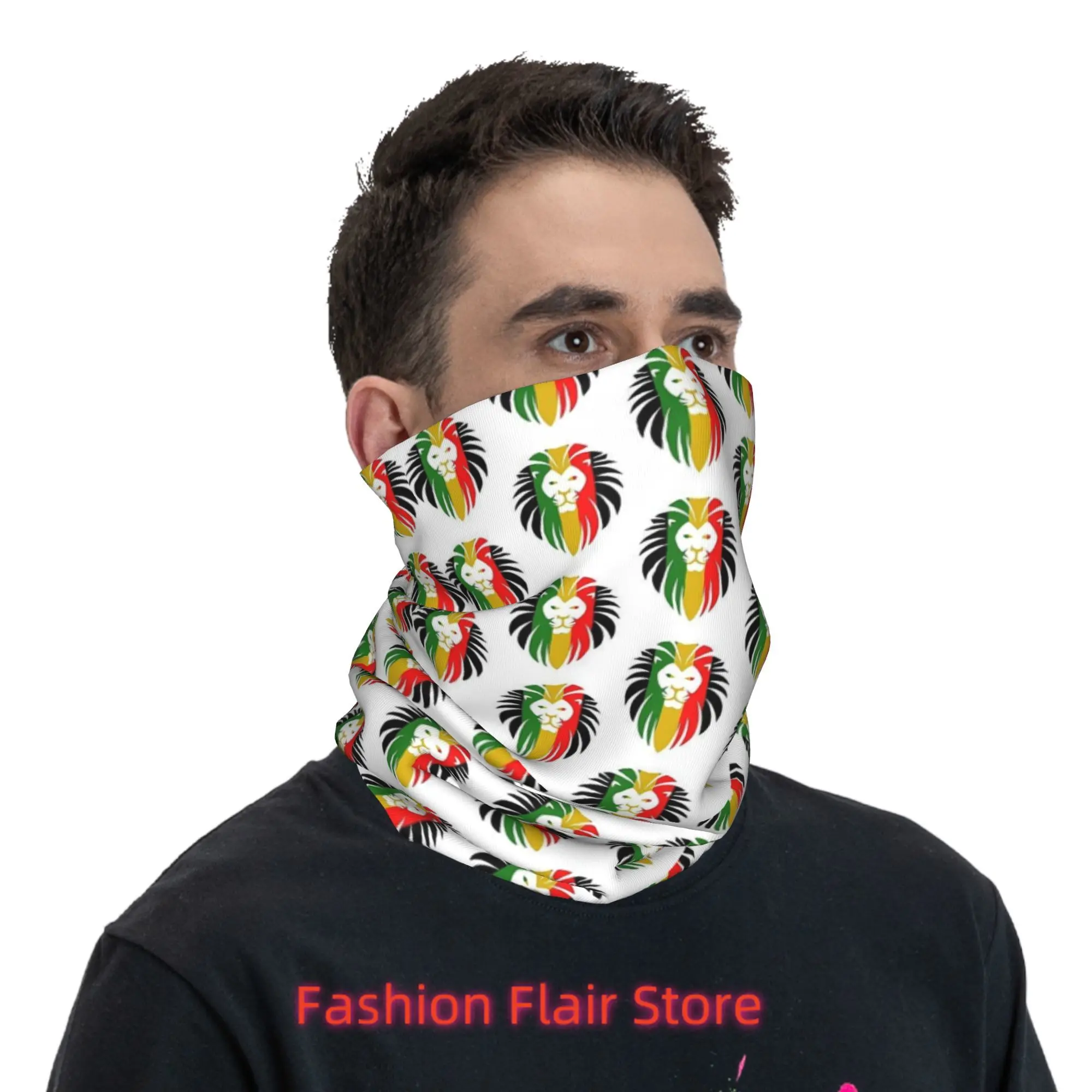 

Бандана в полоску с изображением льва, гетры с принтом, шарф, многофункциональная Балаклава, спорт на открытом воздухе для мужчин, женщин, взрослых, моющаяся