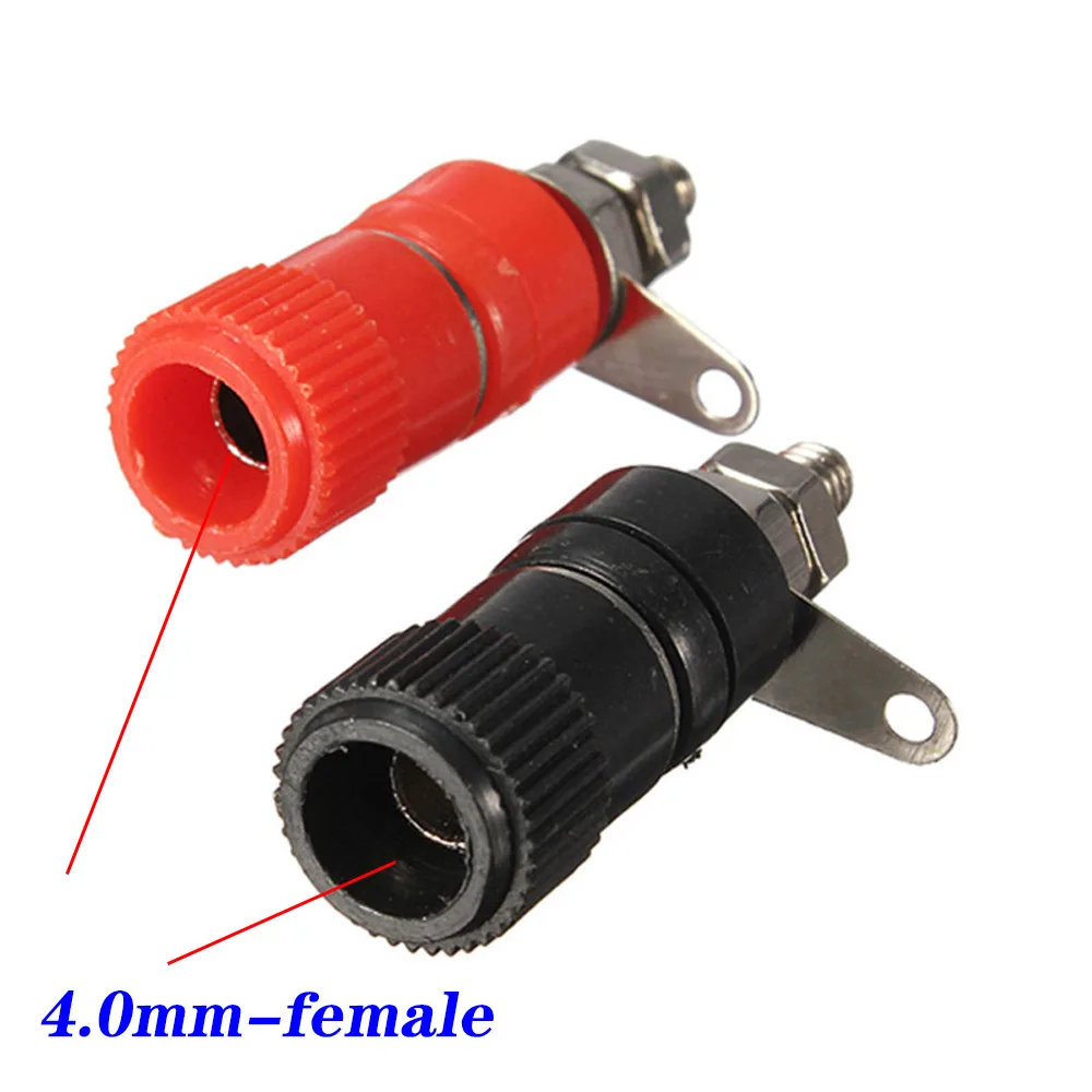 red black JS-910B 4mm amplifier clamp corner binding post banana plug bushes bracket