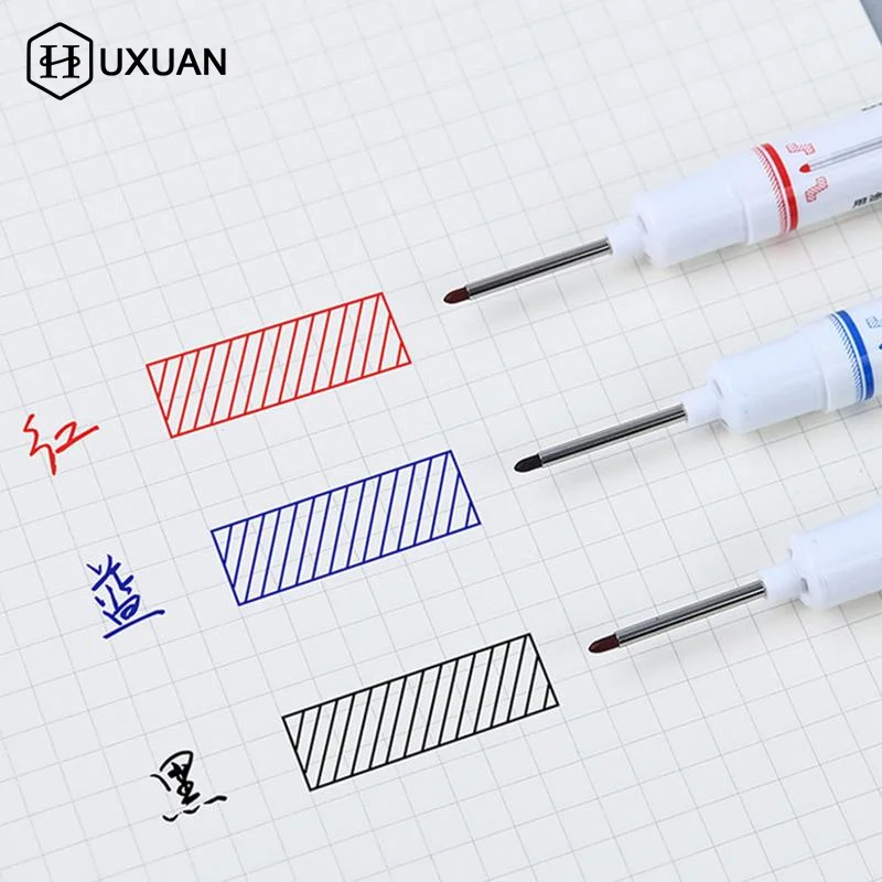 

72 Hours Deep Reach Marker Waterproof Construction Pen Long Nip Drill Markers Colorful Waterproof Carpenter Pens