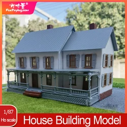 1:87 Scale Model Dwelling House Kit European American Style Model shopping Supermarket Building Scale Model Train Railway Layout