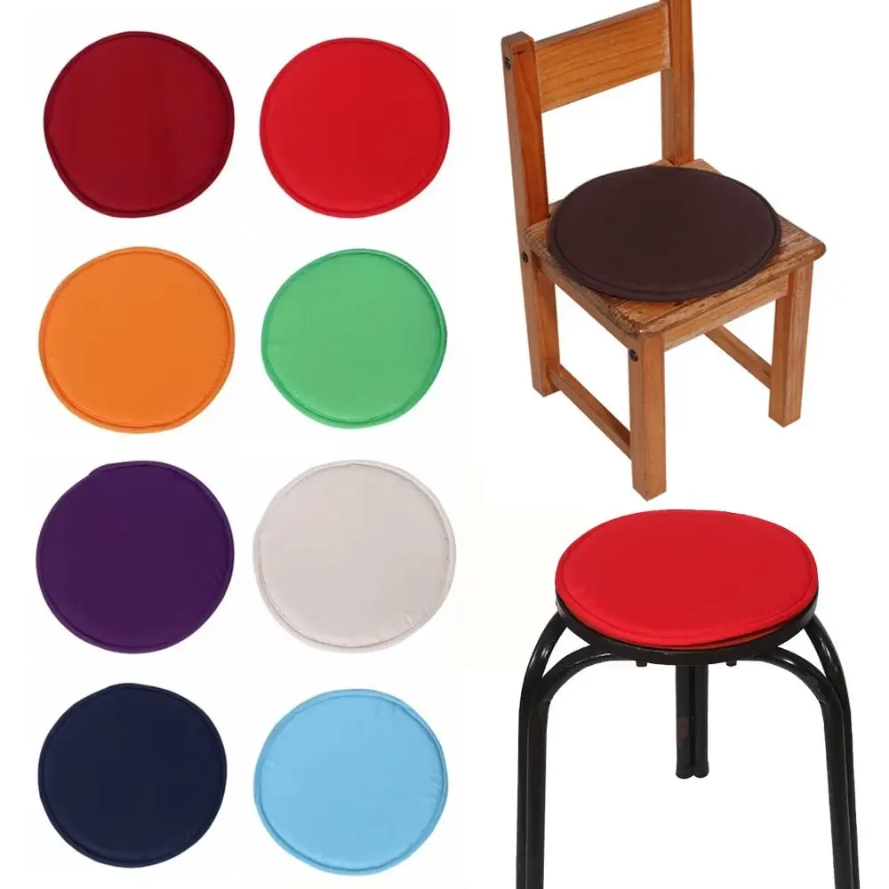 Soft 30cm Round Chair Pad Washable Sponge Sit Chair Cushion Solid Color Seat Pad For Home Office