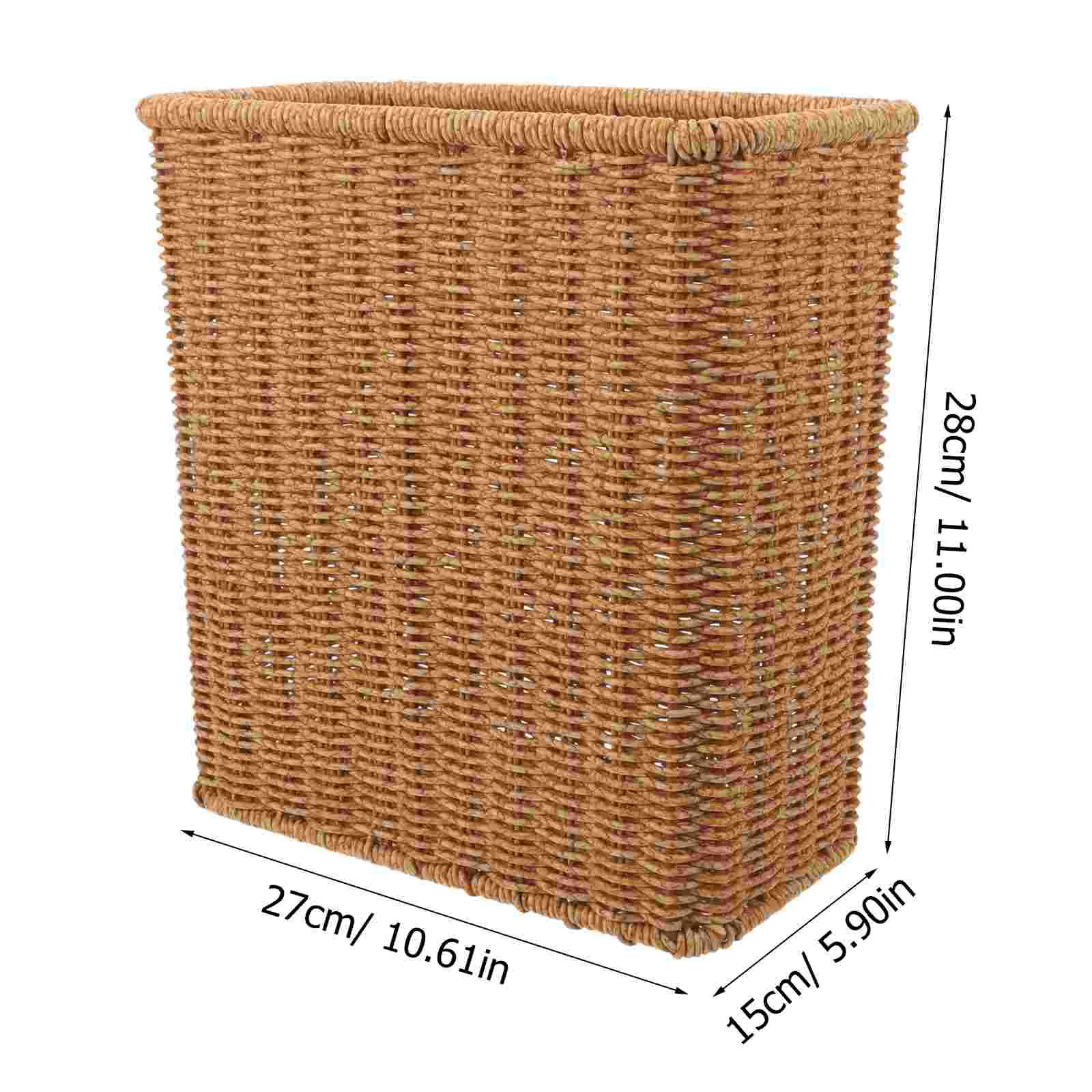 Household Woven Trash Can Office Trashcan Basket Wicker 2800X2700X1500CM Plastic Wastepaper