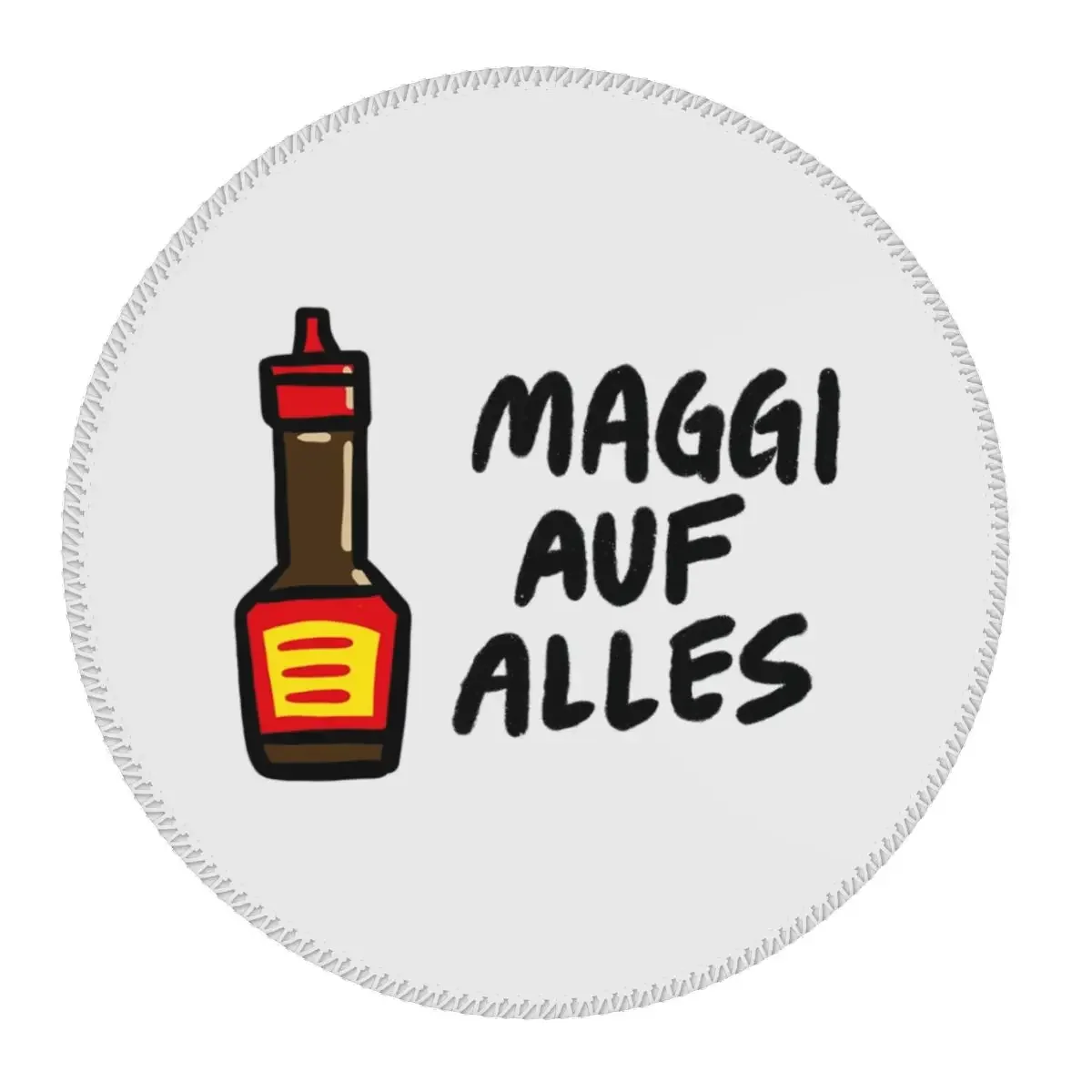 Maggi Auf Alles (Deutsch) Round Mouse Pad Computer Keyboard Mouse Mat Gamer PC Desk Mat Office Accessories Table Mats