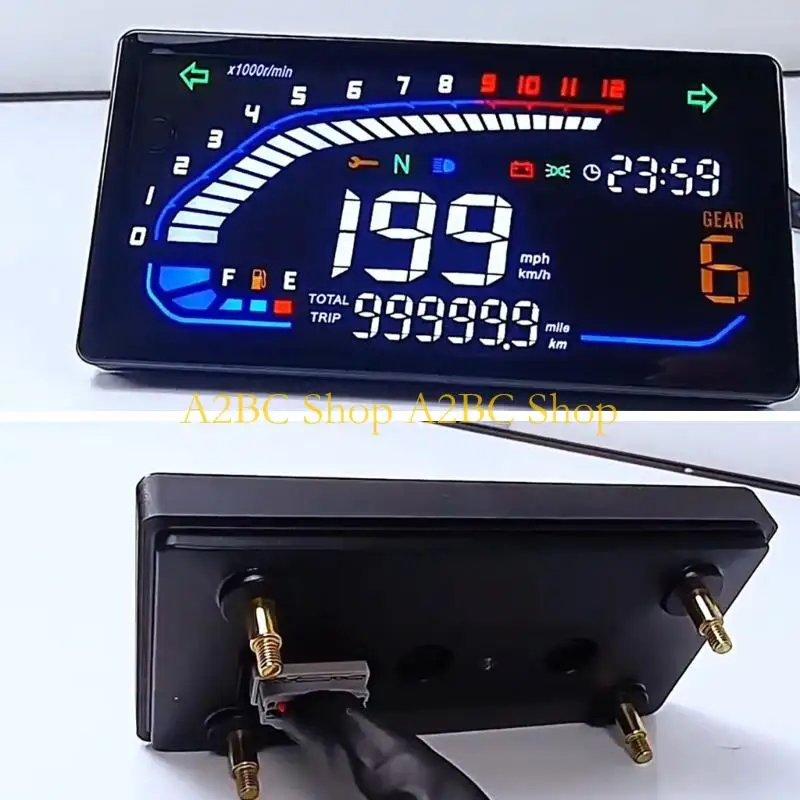 A2BC Shockproof Motorcycle Speed Gauge High Resolution Screen 0-199Km/H Measurement Precise Riding Analytics for CM150 CM250