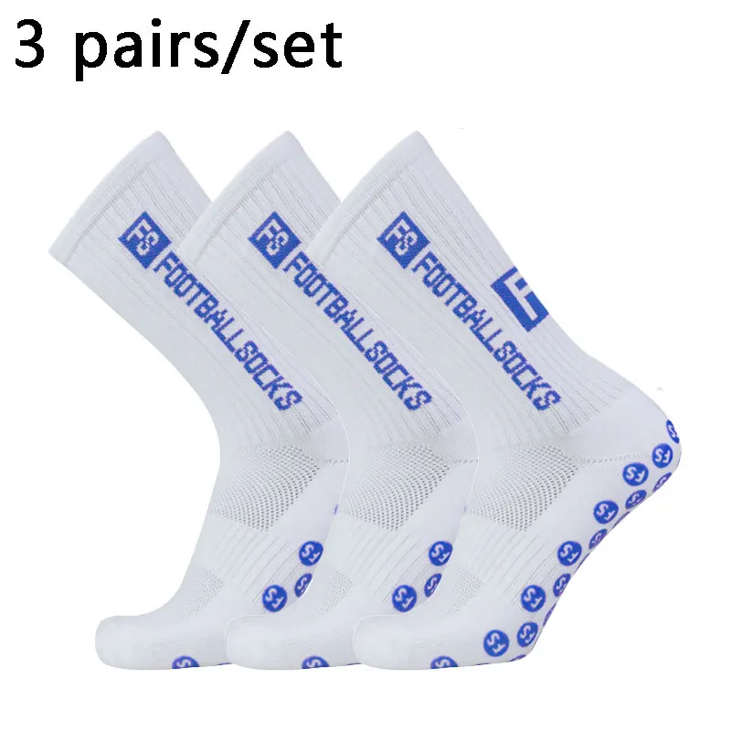 3 pairs New 2024 Men Women Colorful Letter Football Socks Breathable Sports Silicone Non slip Grip Football Socks