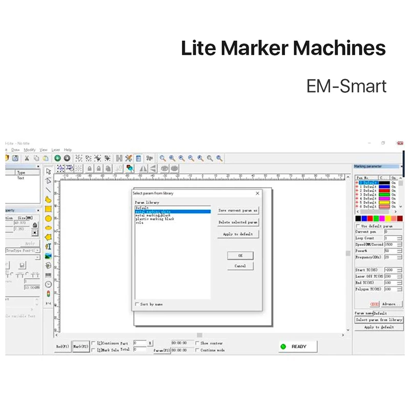 Hot Selling EM-Smart 20W Fiber Laser Intelligent Lite Marking Machine for DIY Metal Stainless Steel