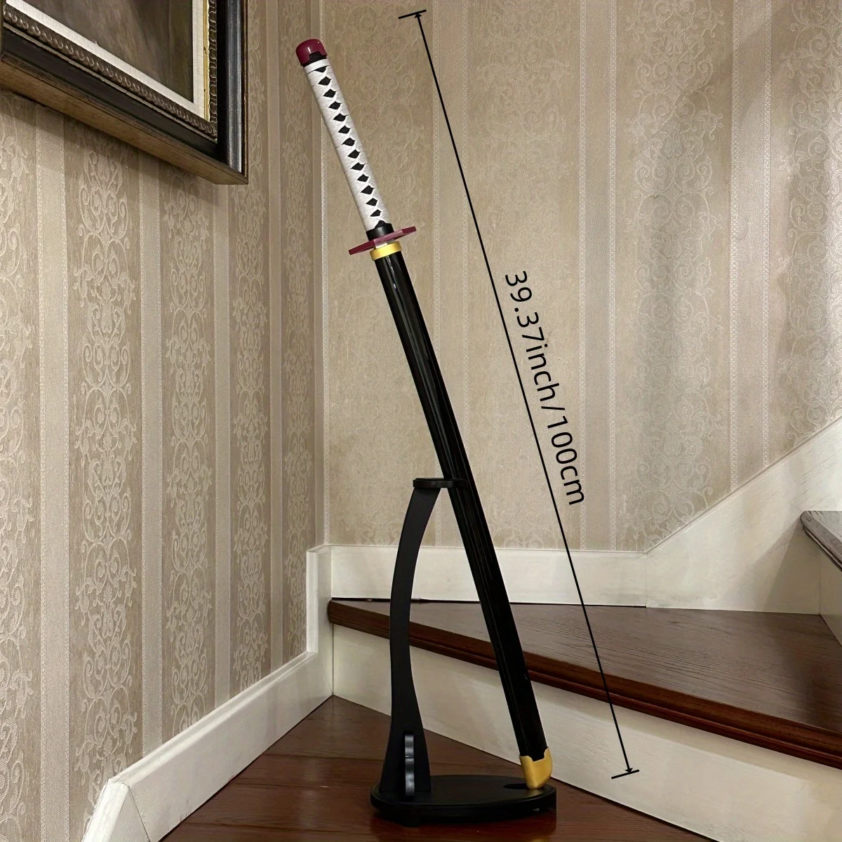 39.3インチ 鬼滅の刃 時透無一郎 木刀 剣 オリジナル侍刀 サブレ 忍者刀 コスプレアクセサリー 小道具 おもちゃ