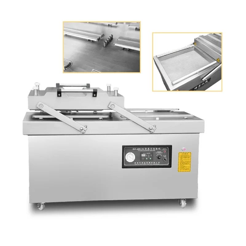 Industrial Automatic Double Chamber Vacuum Bag Packing Packaging Sealing Sealer Machine For Food