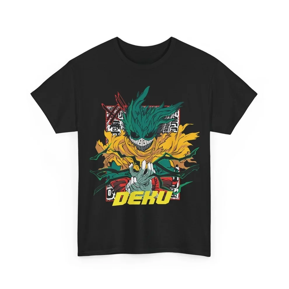 Camiseta de algodón My Hero Academy Dark Deku Vigilante Aura para hombres y mujeres, estilo Anime, moda cómoda, pantalón corto informal, camisa de manga