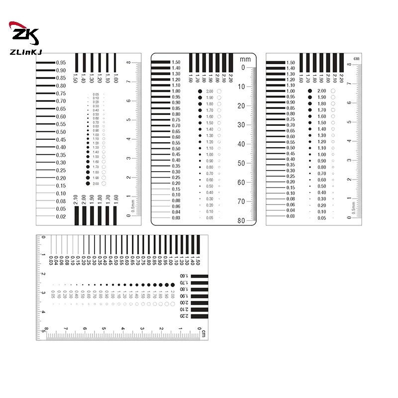 Measuring Pass Badge Gauge Stain Card Point Gauge Wire Gauge Transparent Film Ruler Welding Gage Stain Crack Contrast Ruler