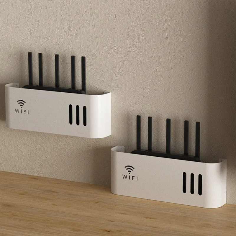 الحائط اللاسلكية موزع إنترنت واي فاي الجرف ABS صندوق تخزين من البلاستيك راوتر رف كابل قوس الطاقة صندوق منظم لغرفة المعيشة #5