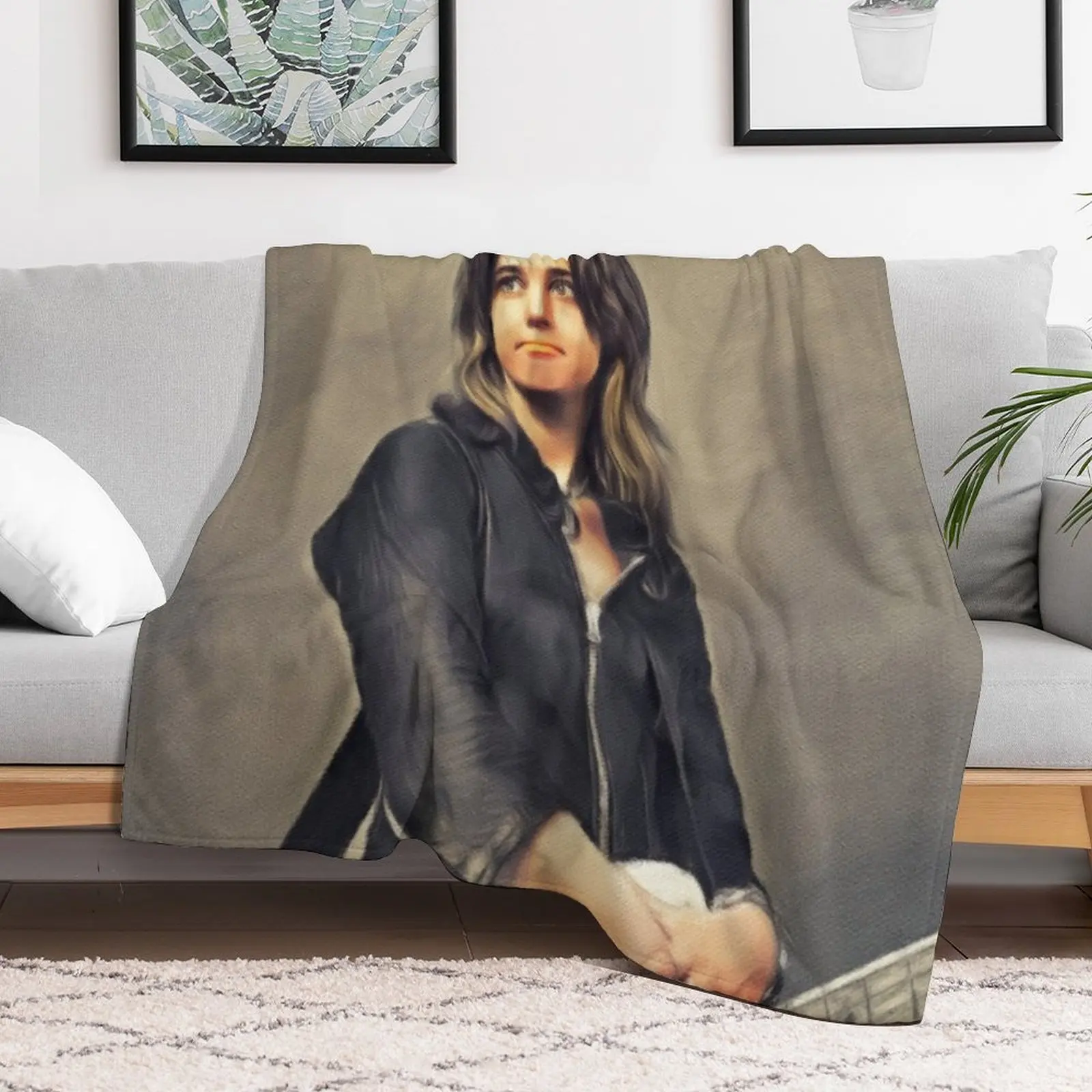 Suzi Quatro, Music Legend Throw Blanket Beautifuls decorative Blankets