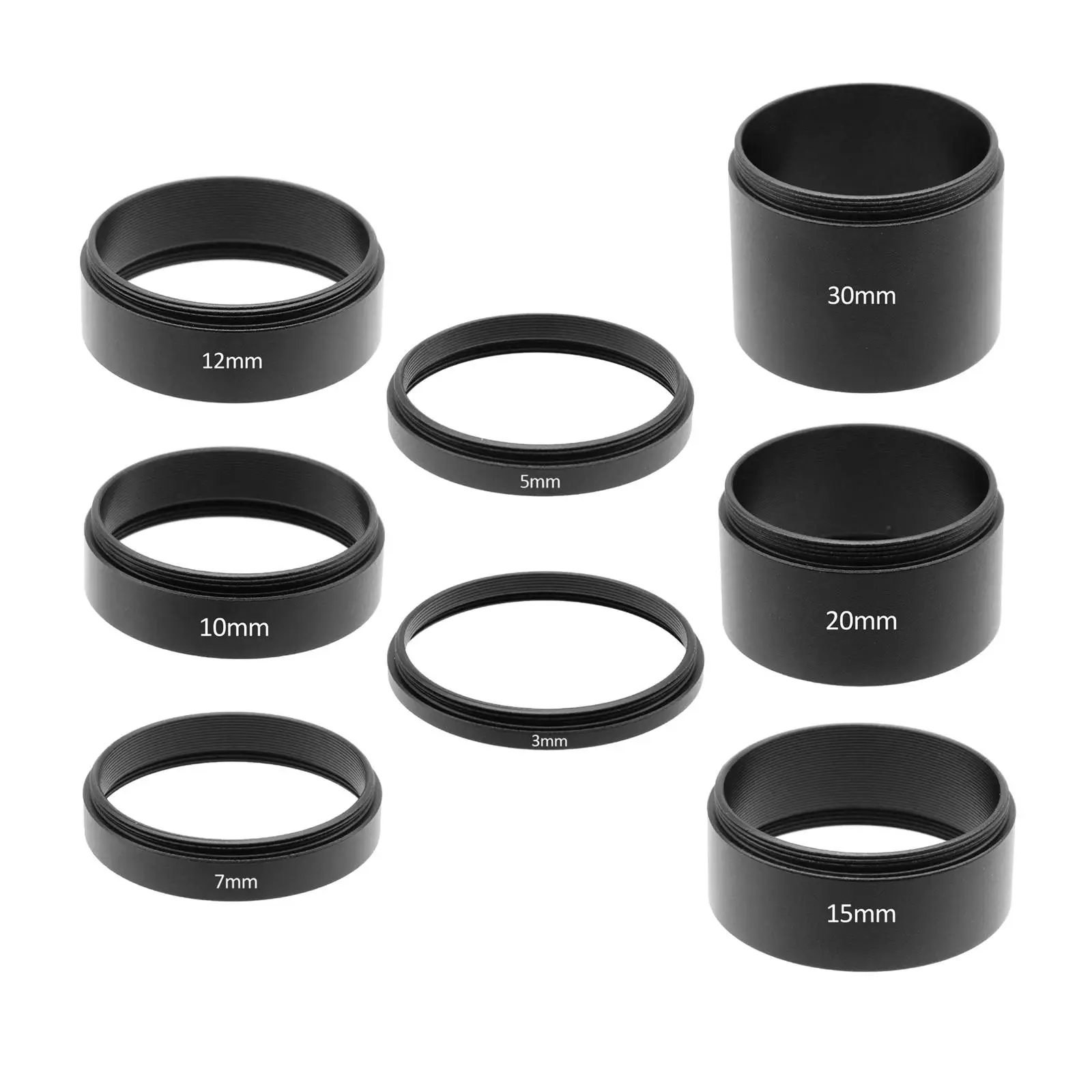 T2 Extension Tube Photography Accs M42x0.75 Thread Easy to Install Supplies Premium Wide T2 Thread Extension Tube for Slr Camera