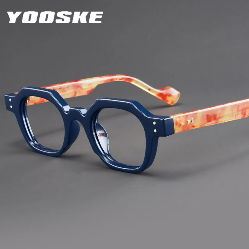 YOOSKE Men Fashion Reading Glasses Women Anti Blue Light Glasses Retro Presbyopia Eyewear With Secure Hinge Classics Comfy Frame