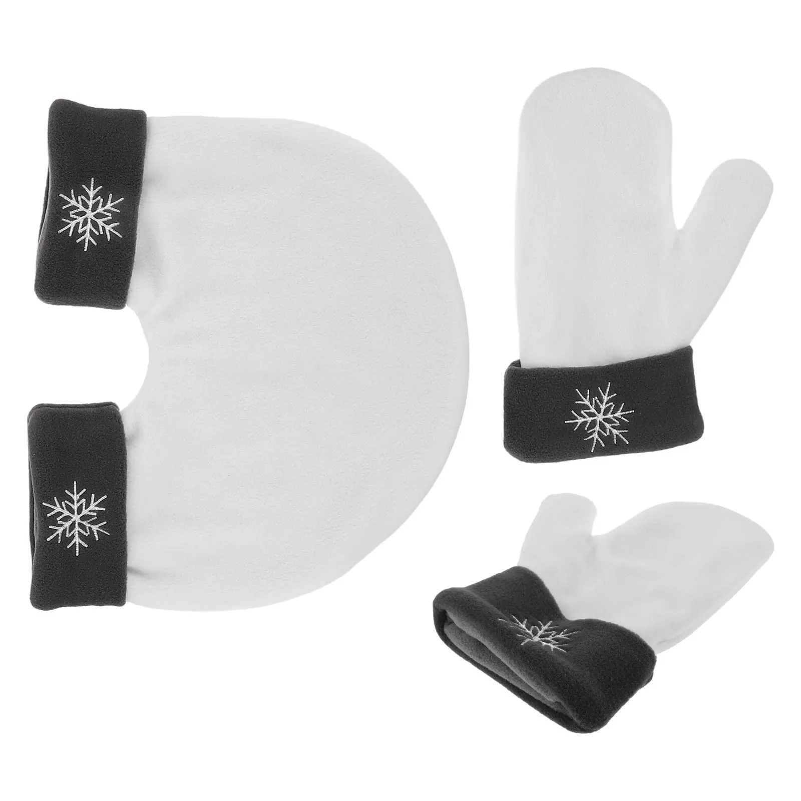 

1Set Warm Couple Mitts Hand Holding Design Double Layer Fleece Cozy for Winter Outdoor Activities Womens Warm Gloves