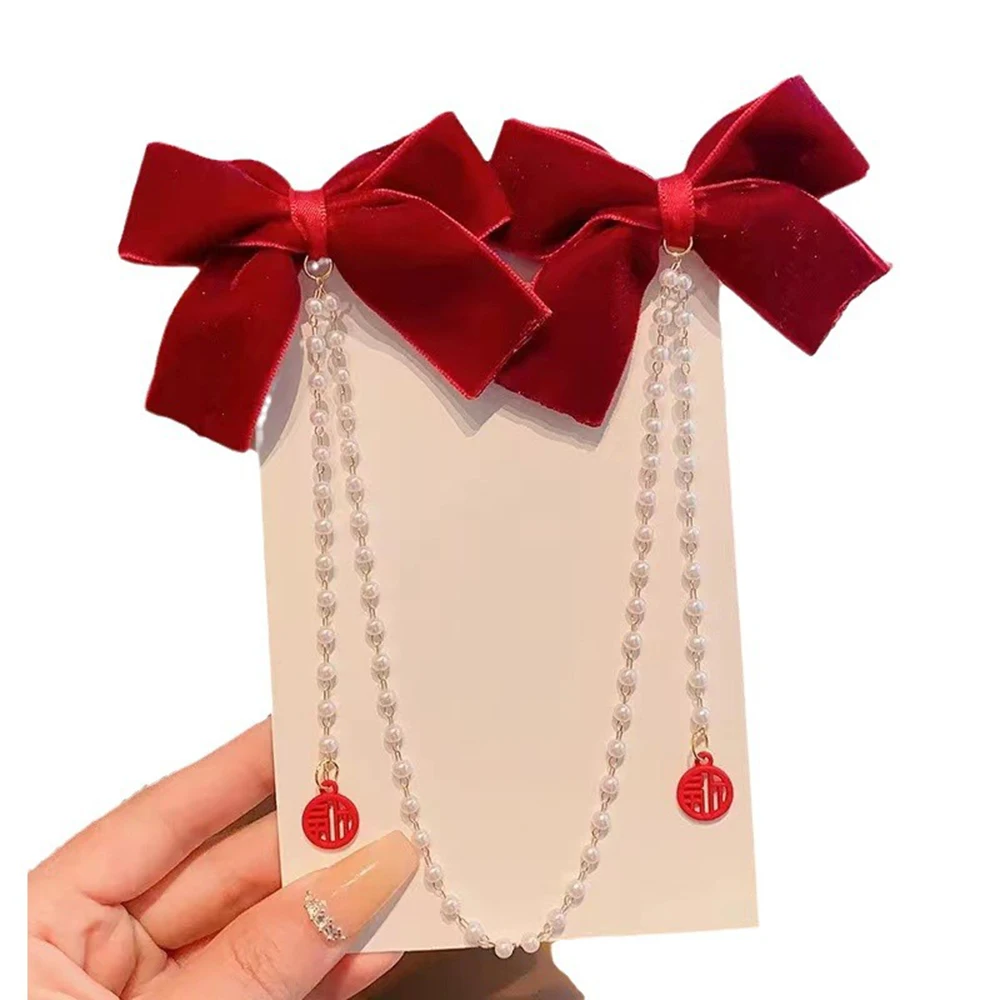 Jepit rambut pita anak-anak aksesori rambut pinggiran putri bayi jepit rambut mutiara untuk anak perempuan