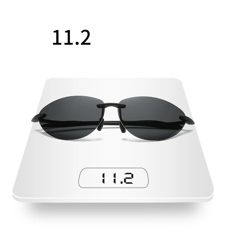 Neue Mode Matrix Stil Ultraleicht Polarisierte Sonnenbrille Männer 2025, Randlose Fahren Sport Marke Sonnenbrille Oculos De Sol – Detail 5