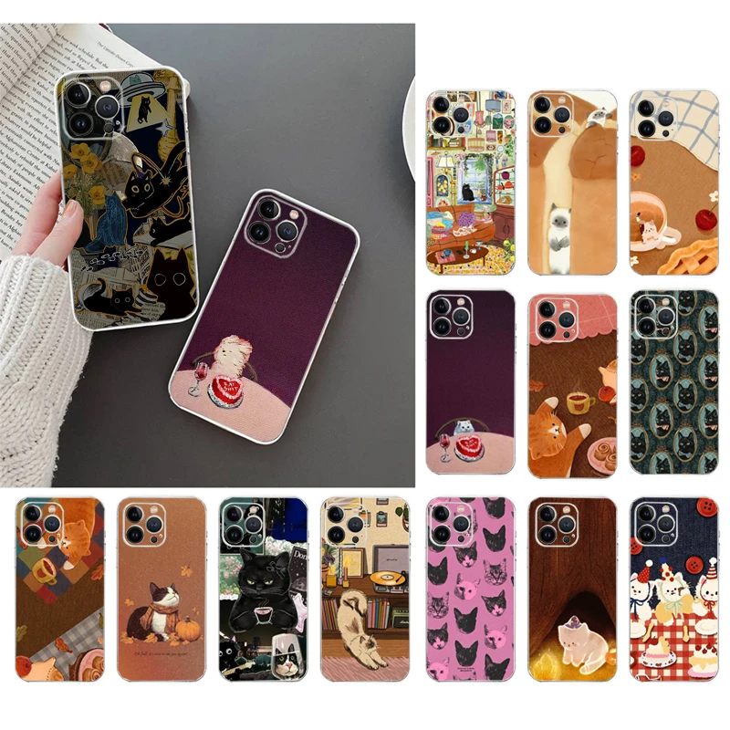

Fun Cat Phone Case For iphone 17 Pro Max 17 Air 16 15 14 13 Pro Max 15 16 Pro 15Plus