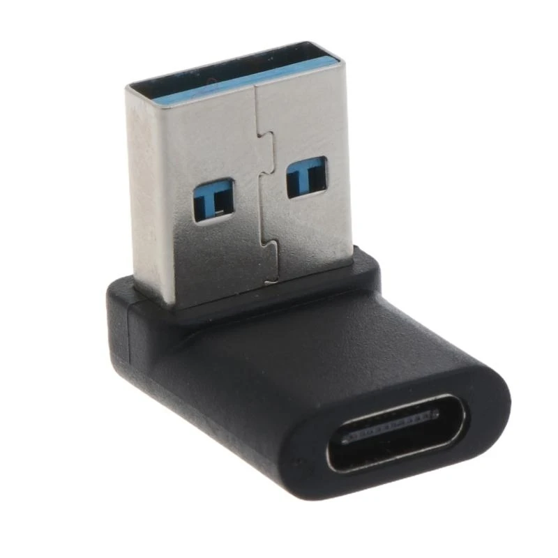 Адаптер USB 3.0 «папа» на «мама» типа C, преобразователь для зарядки данных под углом 90 градусов