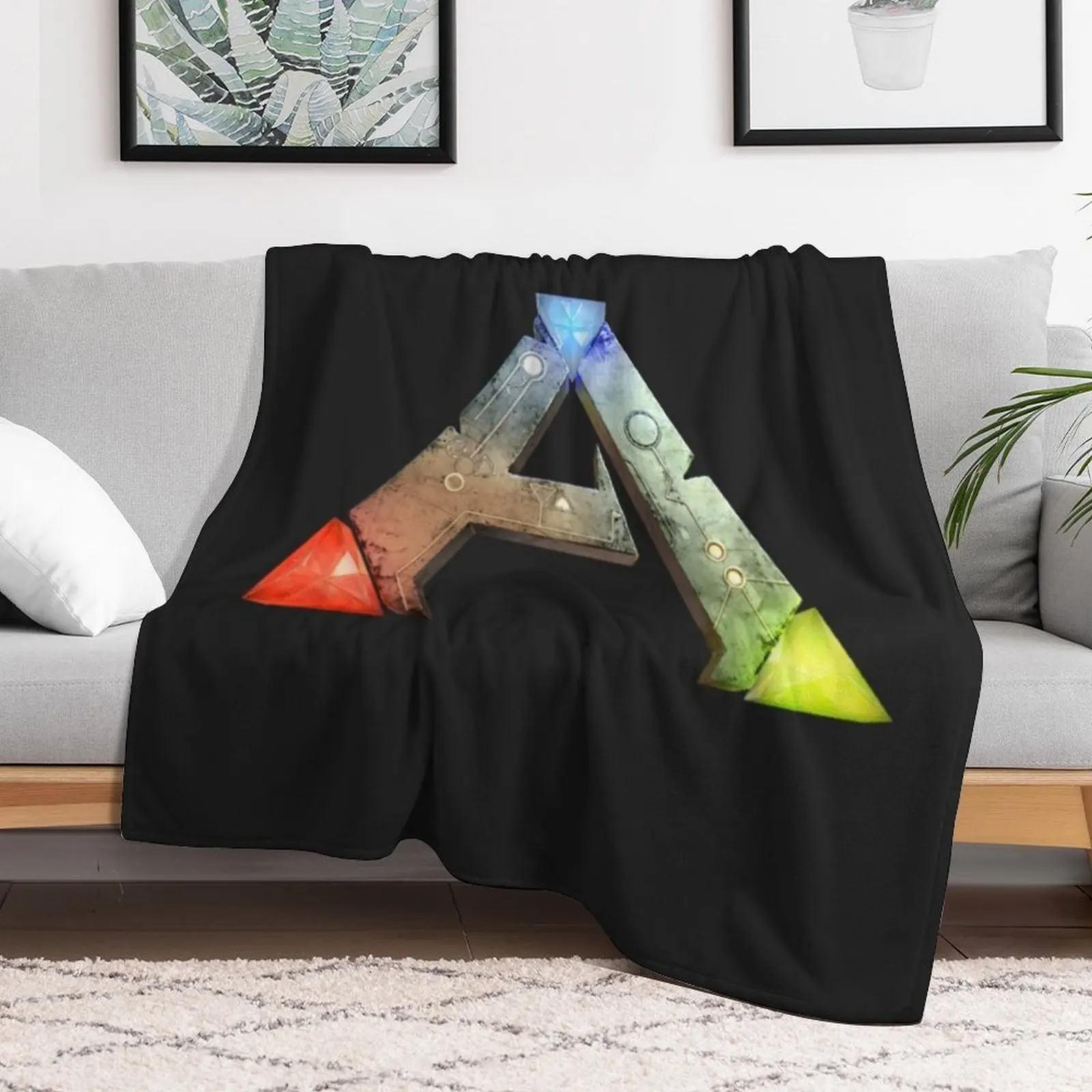 ARK Survival Evolved Logo Throw Blanket Bed linens decorative Sofa Blankets