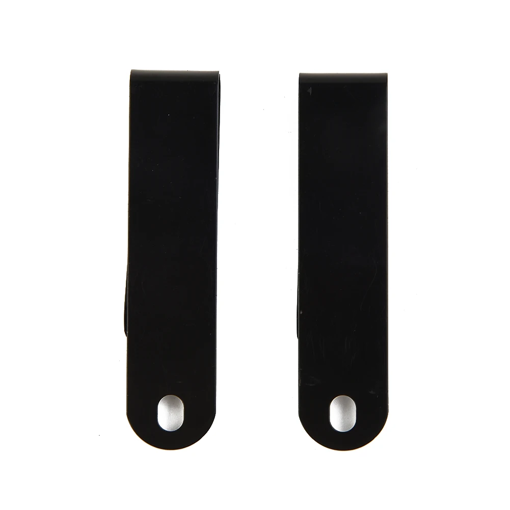 Sheath Holster Steel Belt Clip 2pcs 62.5*15mm Electroplating Matte Black Manganese Small Small Tools Stainless Steel Practical