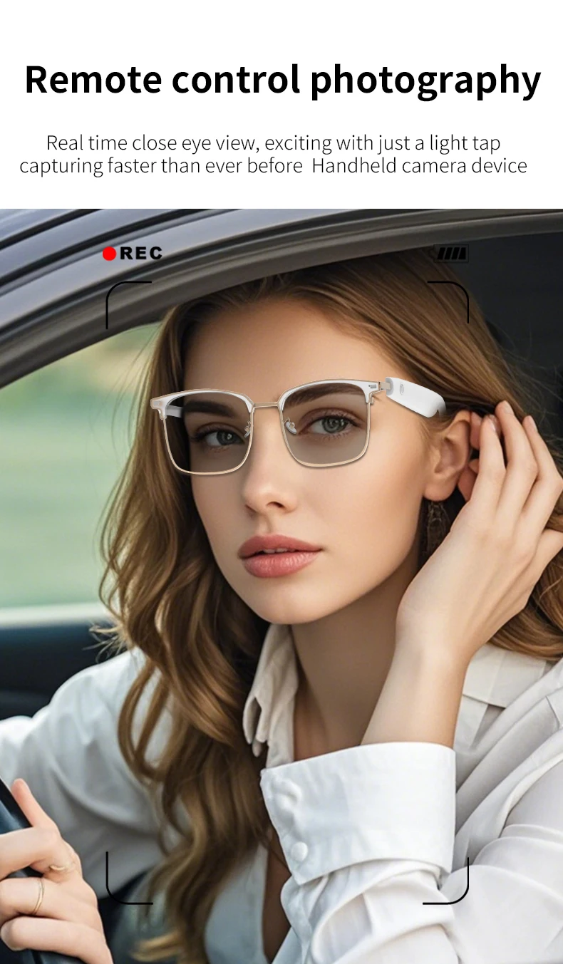 KOIPSSE Smart-Brille, schwarze Technologie, hochwertige Outdoor-Sportarten für Erwachsene, Strand, Fahren, integrierte Lautsprecher, Musik spielen, Dual-Touch-HIF – Detail 9
