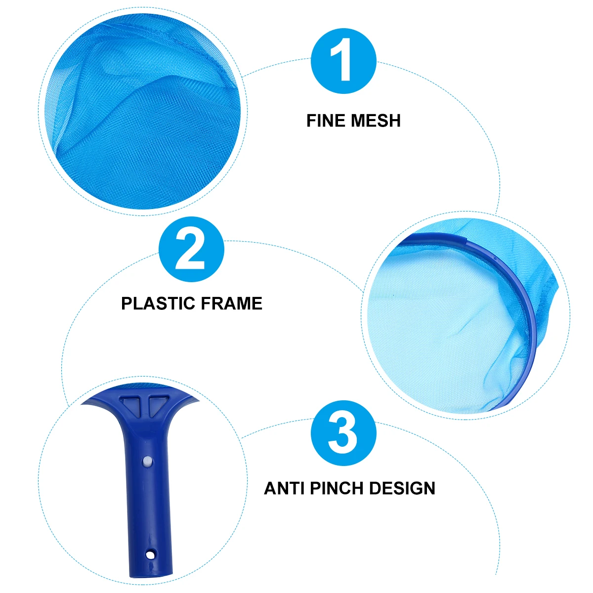 

Durable Fish Net Lightweight Nylon Mesh Scoop for Pool Aquarium Cleaning Practical Fishing Tank Garden Use Portable Filter Tool