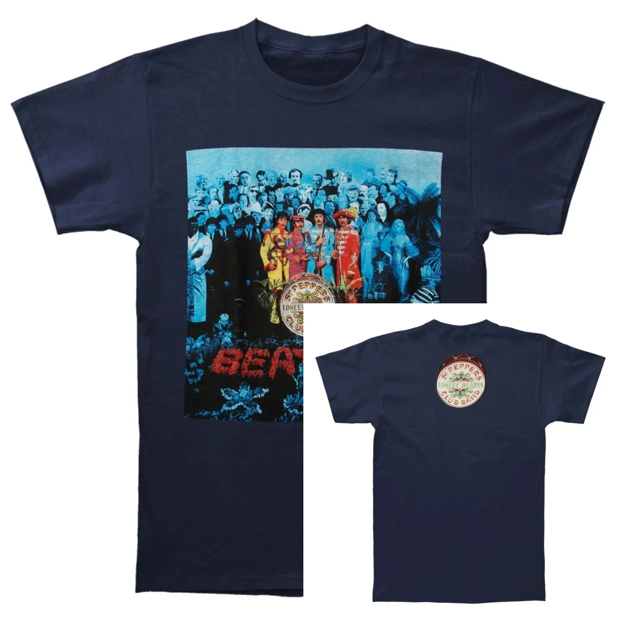 البيتلز الرقيب الفلفل الأزرق والأسود سليم تي شيرت مجسم الراقية الفاخرة لكل من الرجال والنساء أفضل Y2k 2026 الصيف