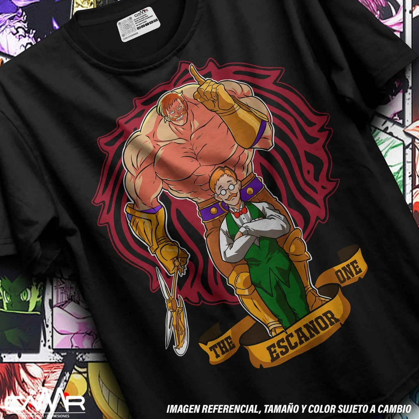 Les sept péchés capitaux nanatsu no taizai Hawk.Ban Escanor Anime T-shirt unisexe