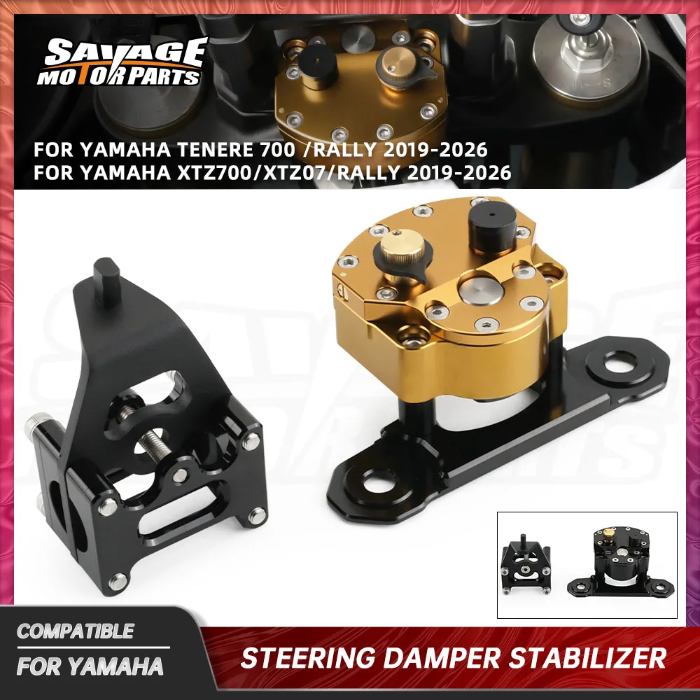 

Motorcycle Steering Damper Stabilizer For YAMAHA TENERE 700 RALLY XTZ700 XTZ07 /Rally 2019-2026 Front Shock Absorber Accessories