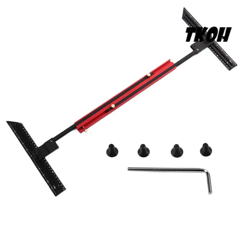 

TKOH-Precision Aluminum Alloy Stair Tread Measuring Jig For Template Tool - Adjustable Stair Tread Gauge