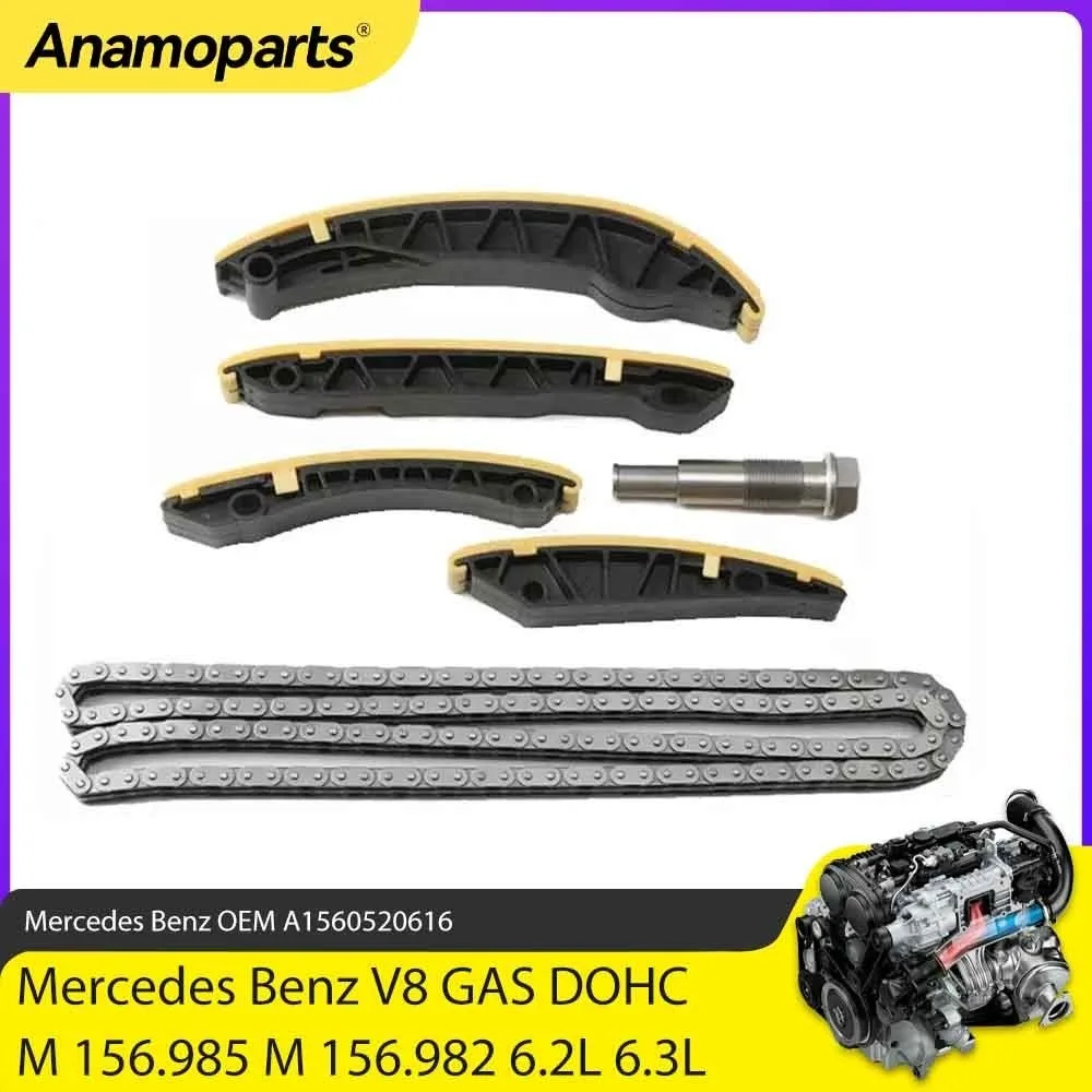 

Engine Parts Timing Chain Kit Fit 6.2 6.3 L M156 For Mercedes-Benz C216 C219 W204 C204 C63 W211 CLS63 ML63 AMG 6.2L 6.3L V8 GAS