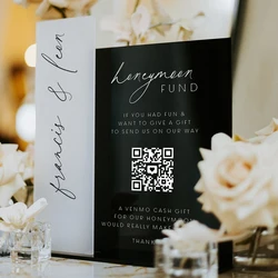 Wedding Honeymoon Fund Sign,Honeymoon Fund QR Code Sign,Venmo QR Code Wedding Sign,Modern Wedding Sign,QR Code Sign,Table Decor