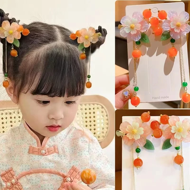 Han dust children antique headwear girl 2023 new Hanfu hair accessories Chinese style princess super fairy fringe hairpin