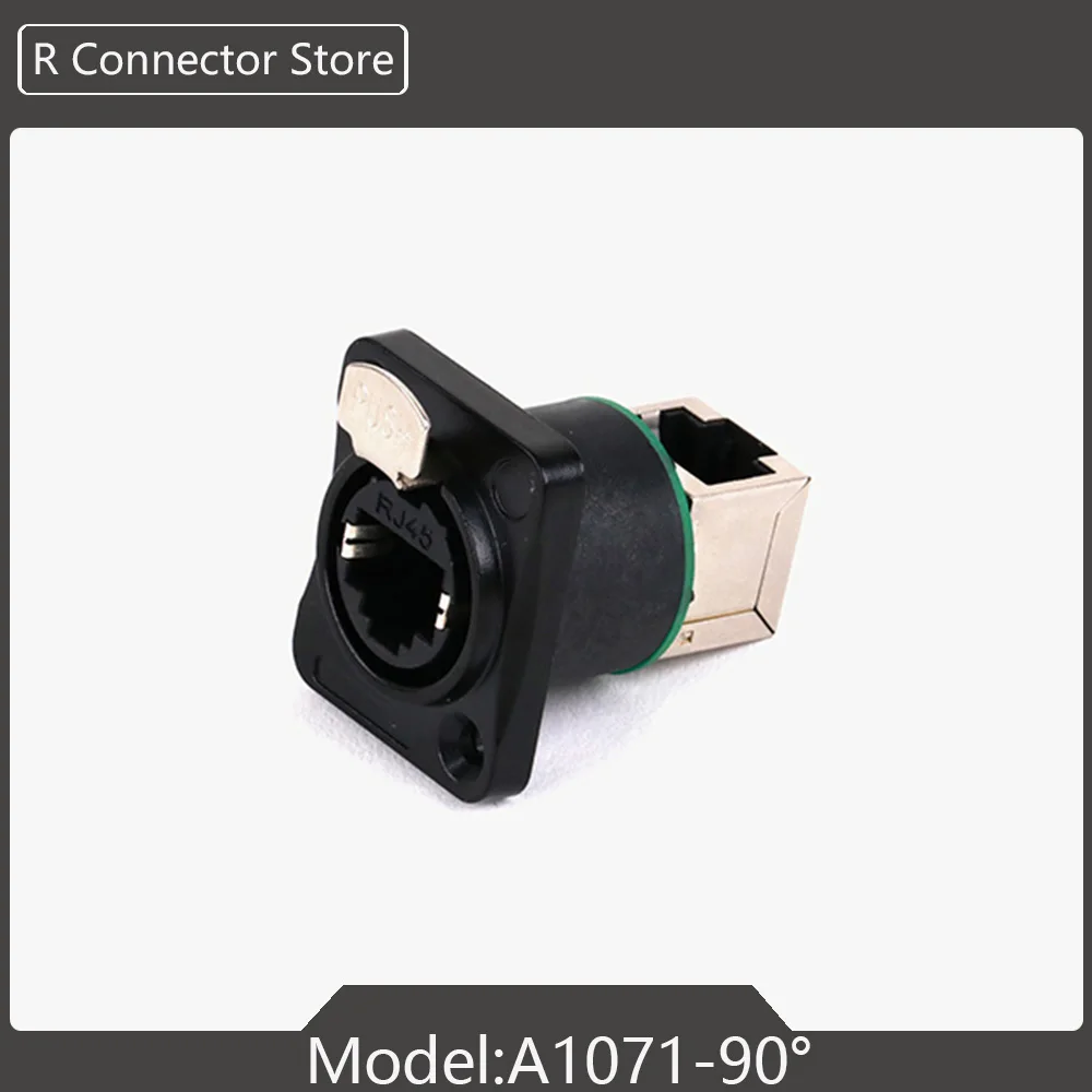 1PC RJ45 Shield Netwerkconnector 8p8c Vrouwelijke Paneelmontage Sockets RJ45 Ethernet Connector, Normale en Rechte Hoekstijlen voor opties