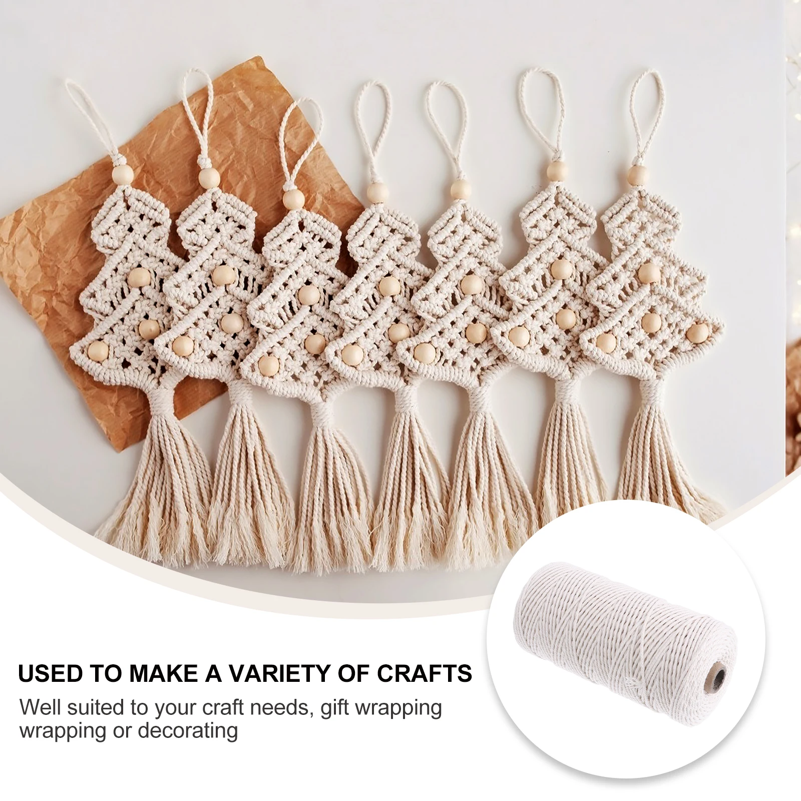 

Braided Tapestries Premium Cotton DIY Crafts Cotton Cord Wall Diy Tapestry Cord Hanging Basket Cords Decorative Macrame
