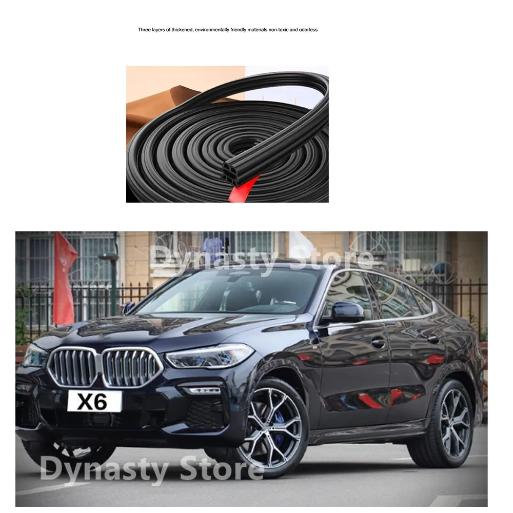 

Уплотнительная лента для дверей Подходит для BMW X6 2009-2022, звукоизоляция автомобиля, пылезащитные аксессуары для украшения всего автомобиля