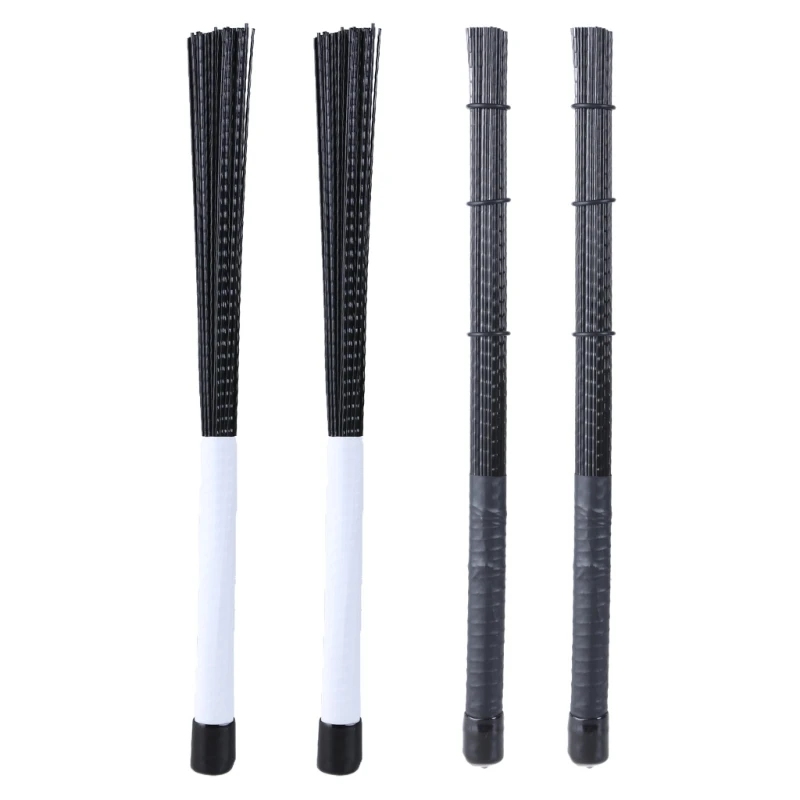 

2Pcs Drum Brush Percussion Brushes Snare Brush Jazzes Drum Brushes Professional Nylon Wire Brush with Comfortable Handle