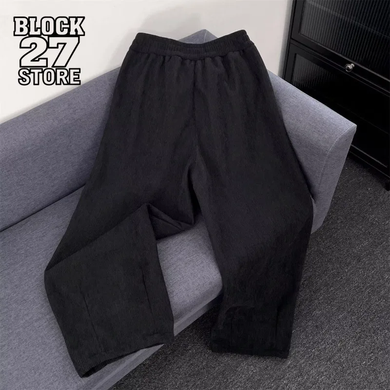 

Мужские брюки в стиле Харадзюку, корейская уличная мода, свободный крой, широкие штанины, летние, из тонкой ткани, повседневные, универсальные, модные, трендовые, новинка