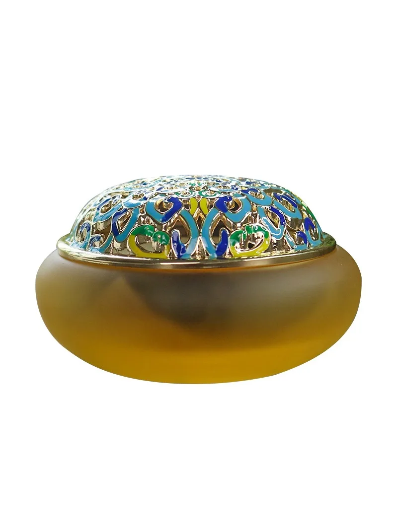 

Glazed auspicious complete incense burner enamel color copper cover incense burner ornaments creative incense gift gift box